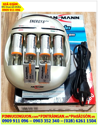 Ansman Energy 8Plus, Kèm sẳn 6 Pin (4 Pin sạc Camelion NH-C3500BP2 và 2 Pin sạc Camelion NH-9V200BP1)